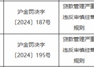 因贷款管理严重违反审慎经营规则 中国光大银行三家支行合计被罚95万元